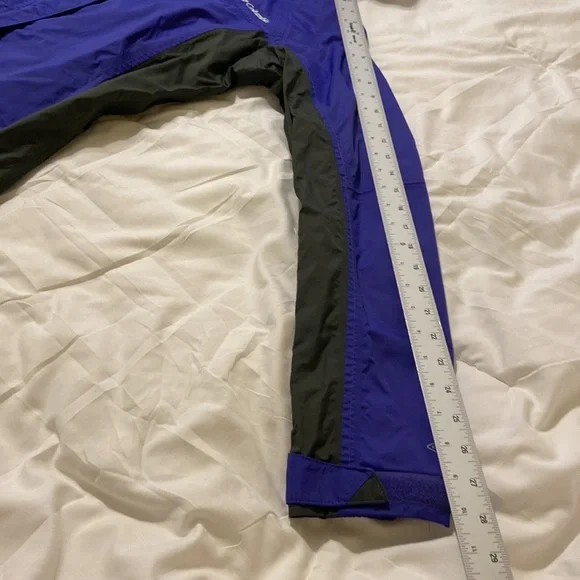 Columbia Omni Tech RainJacket Womens Sm Blue Waterproof Lightweight Hood Outdoor - Picture 16 of 17